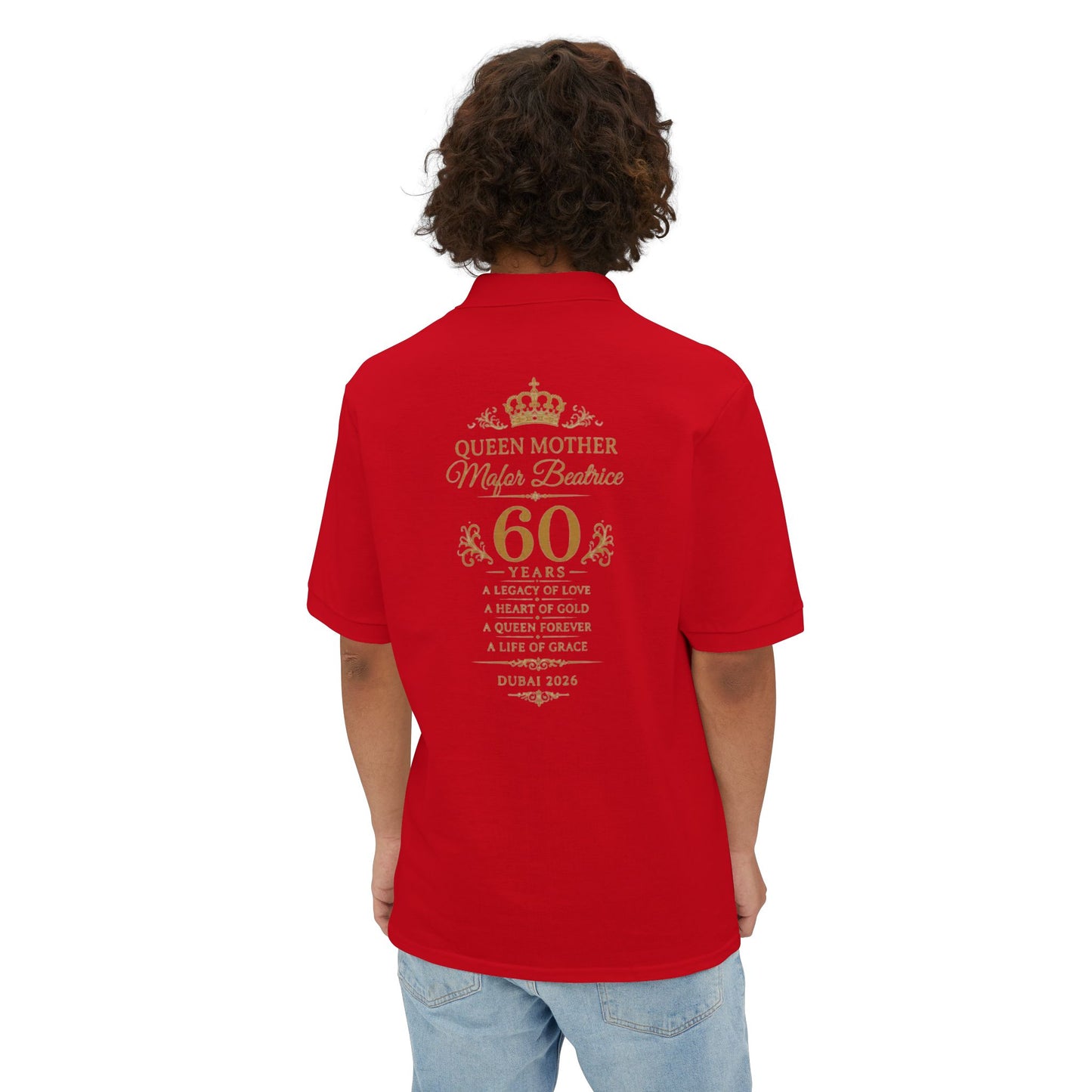 Men's Celebration Polo — "Queen Mother" 60th Anniversary Commemorative Shirt