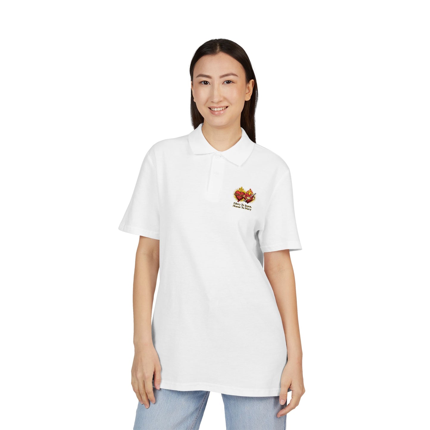 Sacred Hearts Polo T-Shirt White