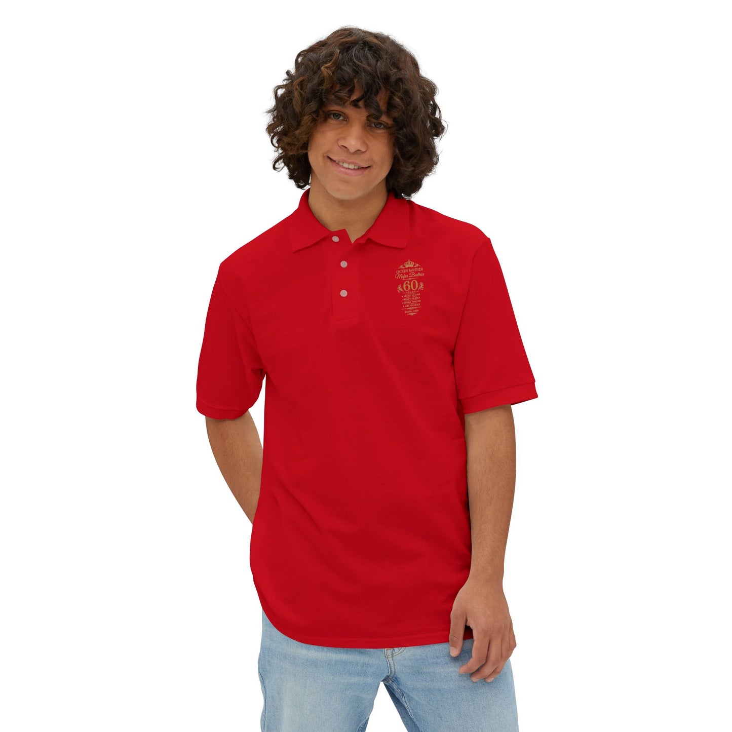 Men's Celebration Polo — "Queen Mother" 60th Anniversary Commemorative Shirt